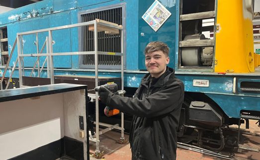 Lewis Kennedy Working On A Wooden Battery Box At The SVR Scaled